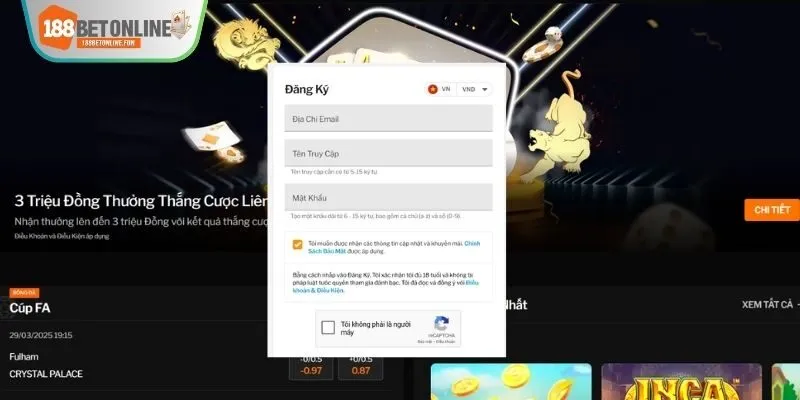 Tìm hiểu về các điều kiện nhấn chọn đăng ký 188bet