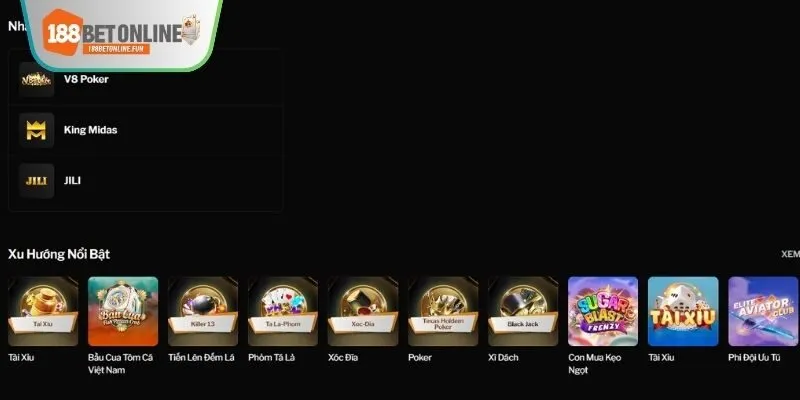 Thông tin chung về danh mục game bài 188BET đến thành viên