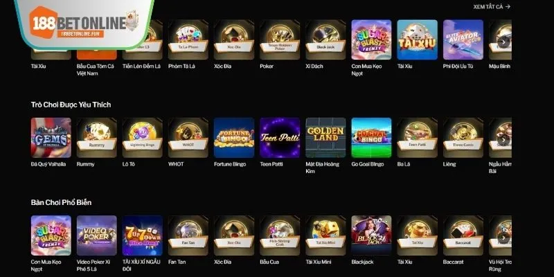 Cập nhật danh sách các sản phẩm game bài phổ biến nhất