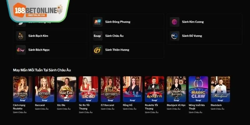 Thông tin khái quát chi tiết nhất về live casino 188BET đến hội viên